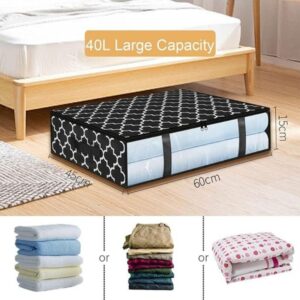 underbed storage organizer with clear window & handles