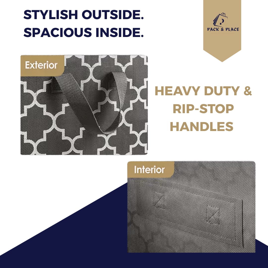 foldable black quilt storage bag – bedding & clothes organizer