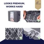 foldable black quilt storage bag – bedding & clothes organizer