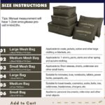 6 piece travel storage bag set – luggage & wardrobe organizer