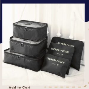 6 piece travel storage bag set – luggage & wardrobe organizer