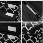 kids toy storage bin – flip top, foldable organizer (printed)