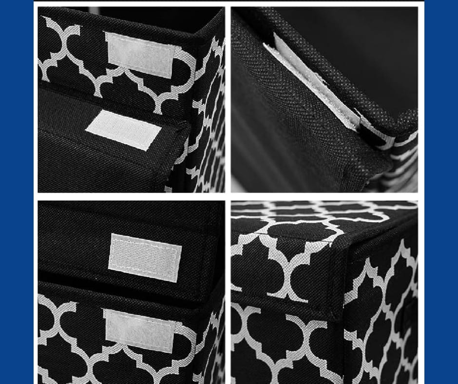 kids toy storage bin – flip top, foldable organizer (printed)